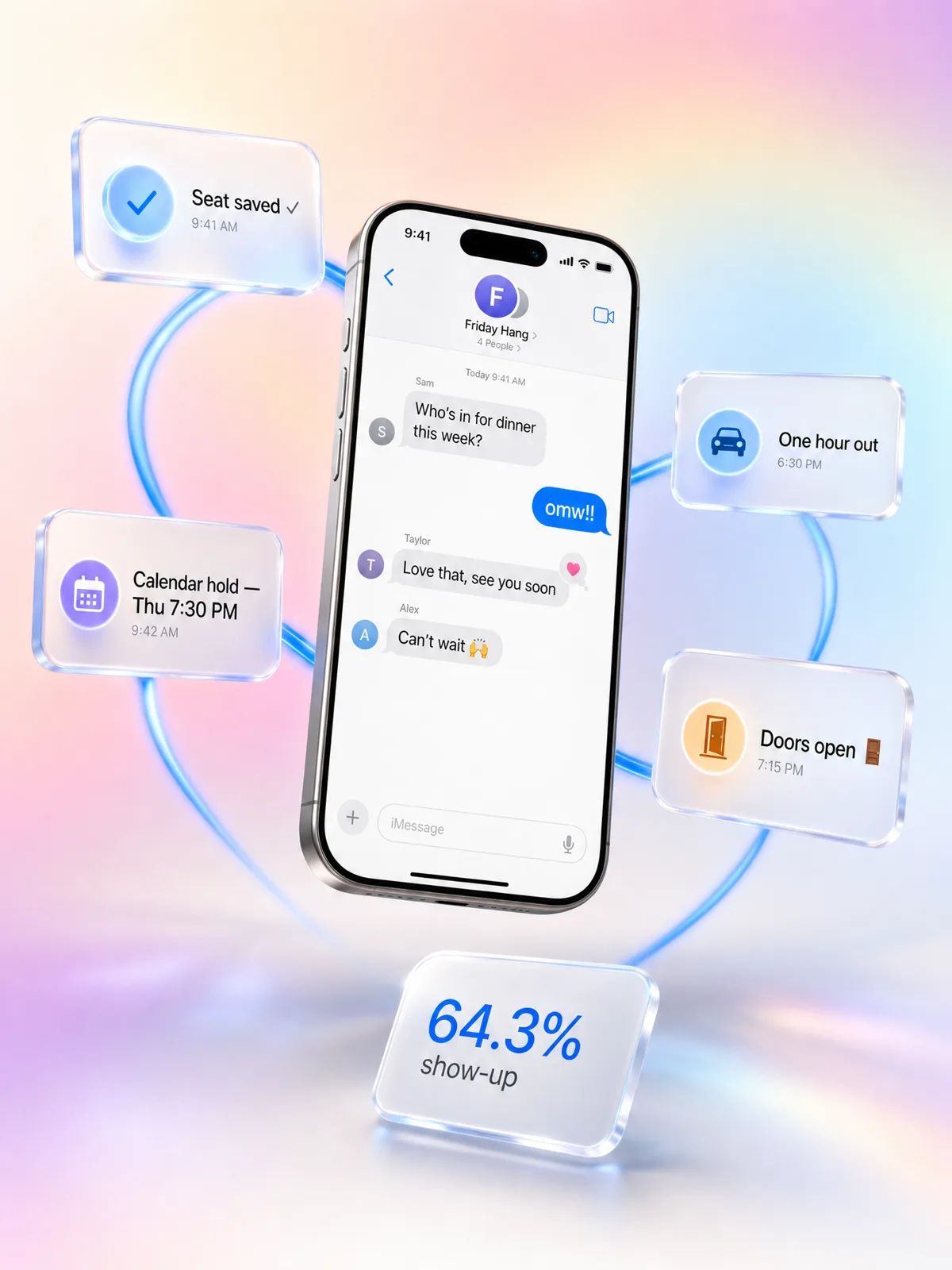 SMS-first registration and reminder thread