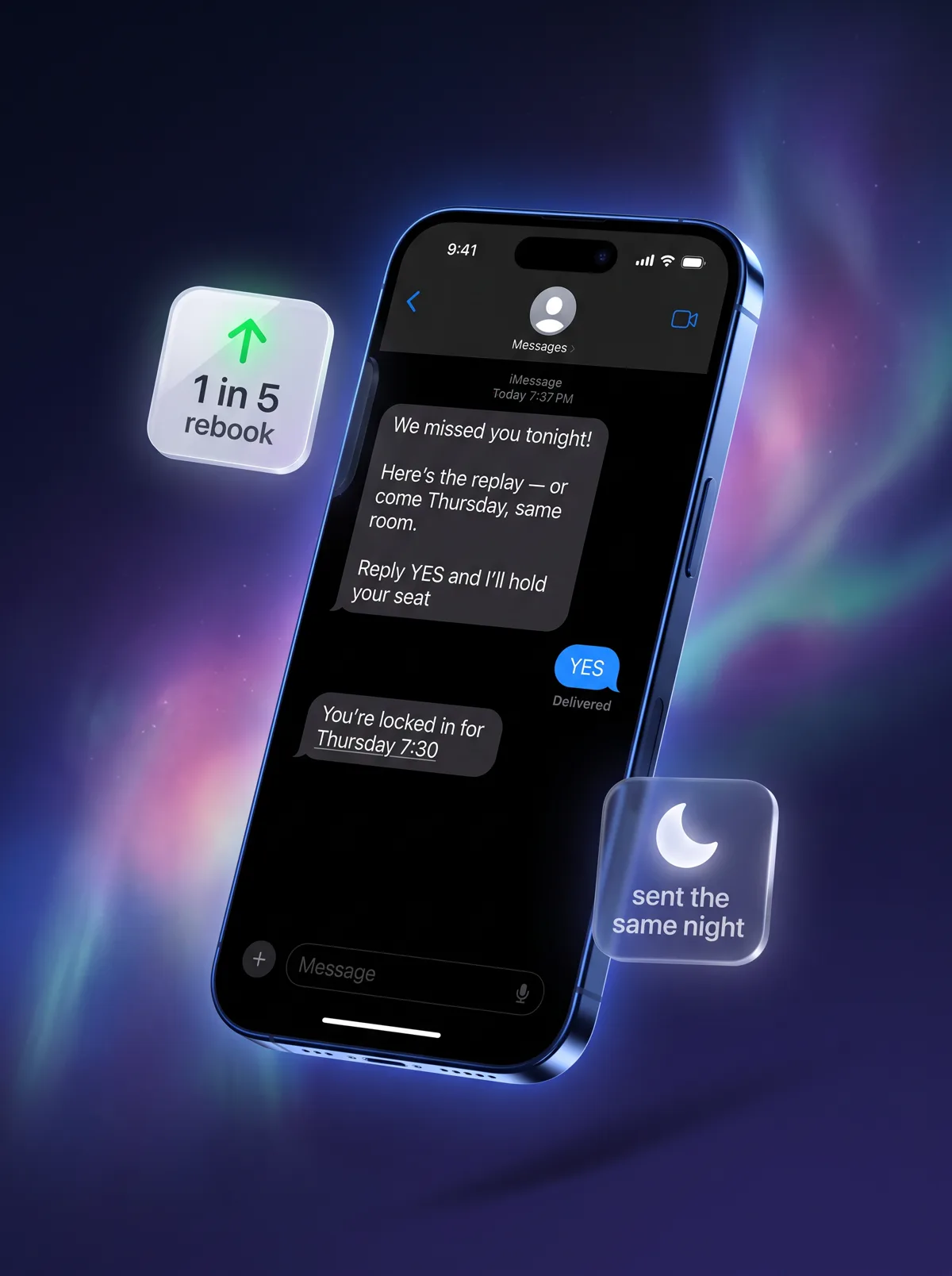 The same-night no-show rescue text